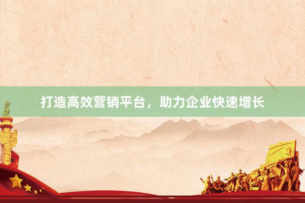 打造高效营销平台，助力企业快速增长