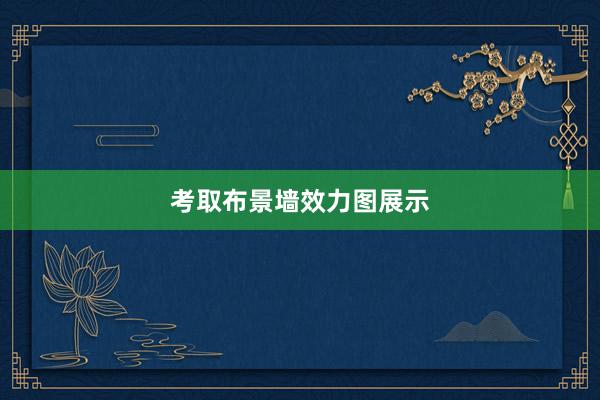 考取布景墙效力图展示